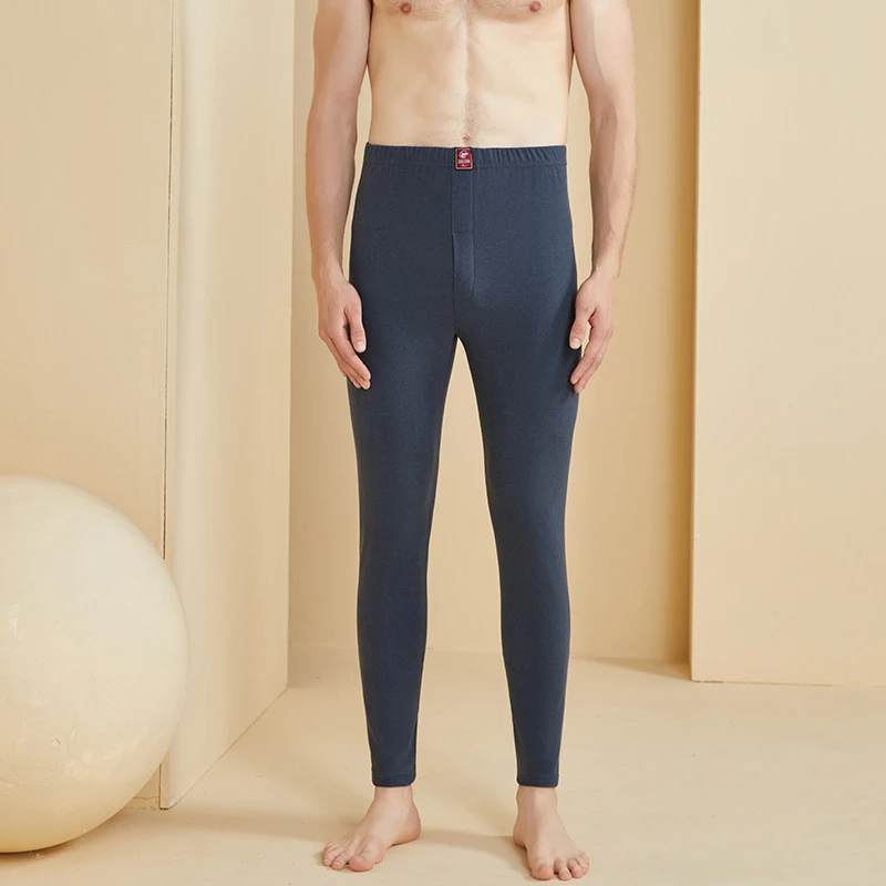 加长款男士秋裤高个子男士保暖裤加厚加长版内衣单件打底裤秋裤