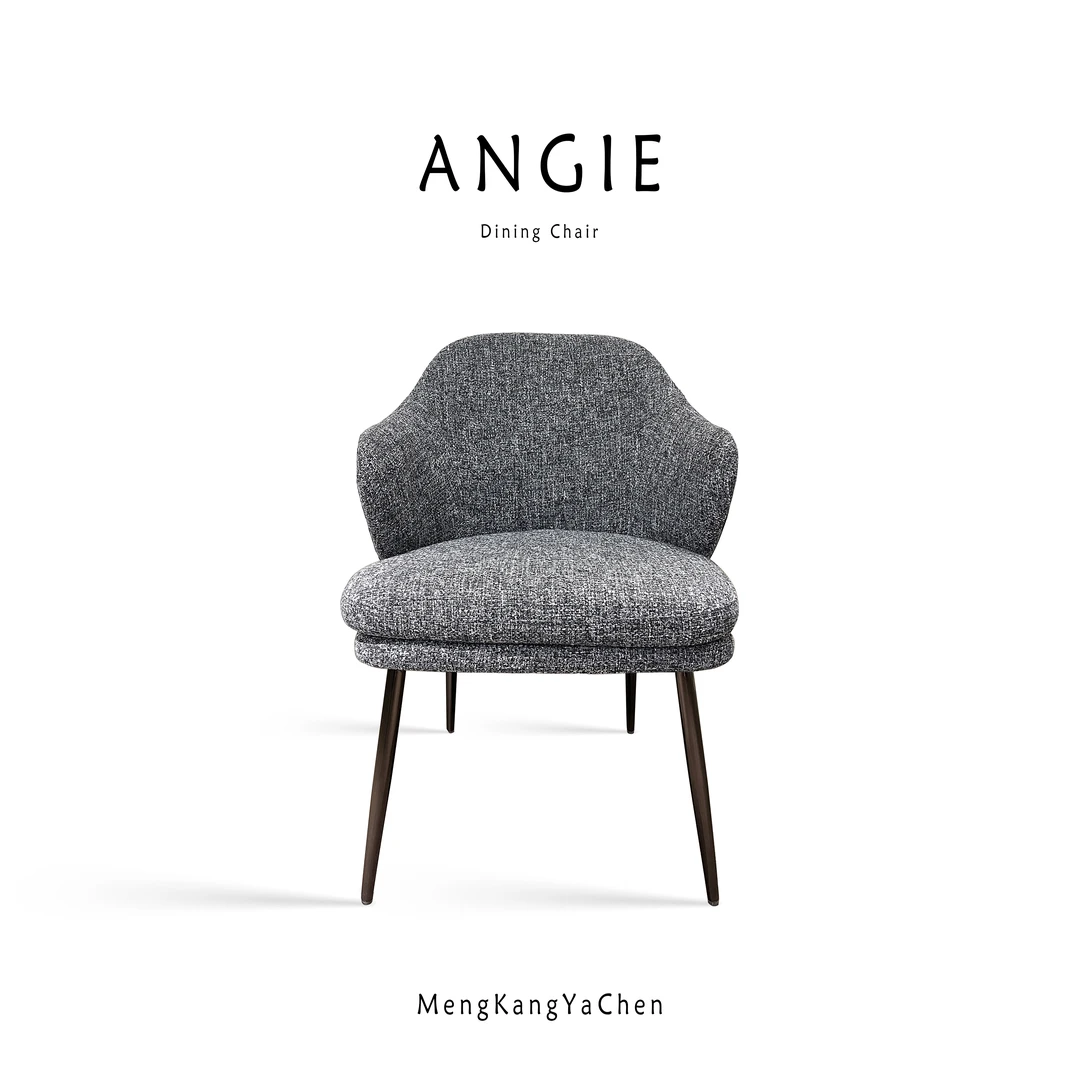 Minotti意式后现代极简轻奢大师设计安吉Angie餐椅家用书桌办公椅