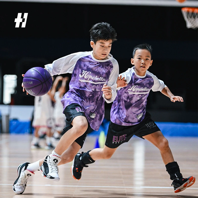 HOPEBETTER 春夏打底长袖休闲运动时尚潮流扎染速干长袖T恤儿童款