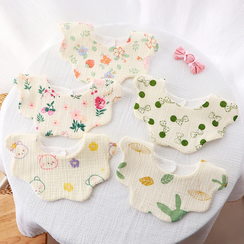 夏季薄款婴儿围嘴新生儿口水巾宝宝纱布围兜a类防吐奶透气强吸水