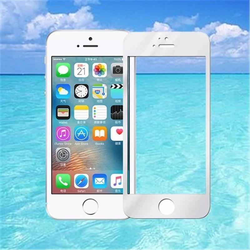 适用苹果5s钢化膜全屏iPhone5手机膜se防爆膜5C防摔玻璃保护彩膜