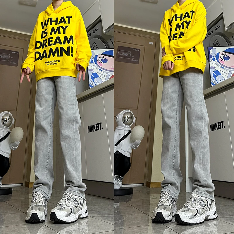 显瘦修身告诫牛仔裤男秋季新款百搭水洗做旧炸街痞帅裤长裤带弹力