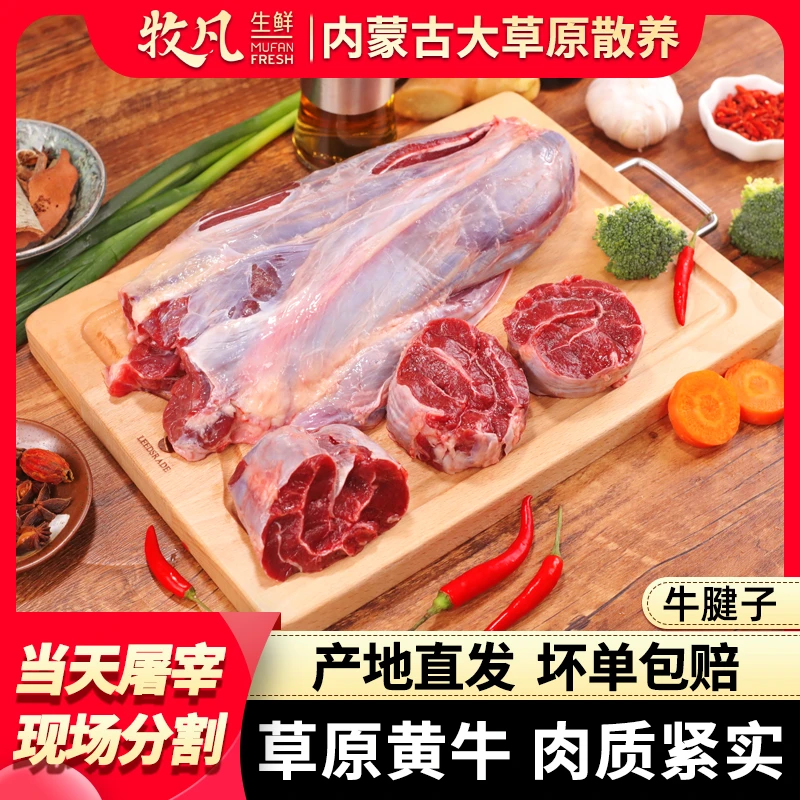 牛腱子肉 内蒙古草原散养牛 新鲜原切牛腱子 当天屠宰 牧场直供
