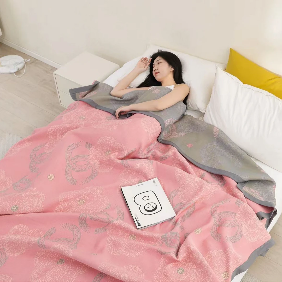 【彩笔生花】纱布盖毯多功能精梳四季毯--230*250