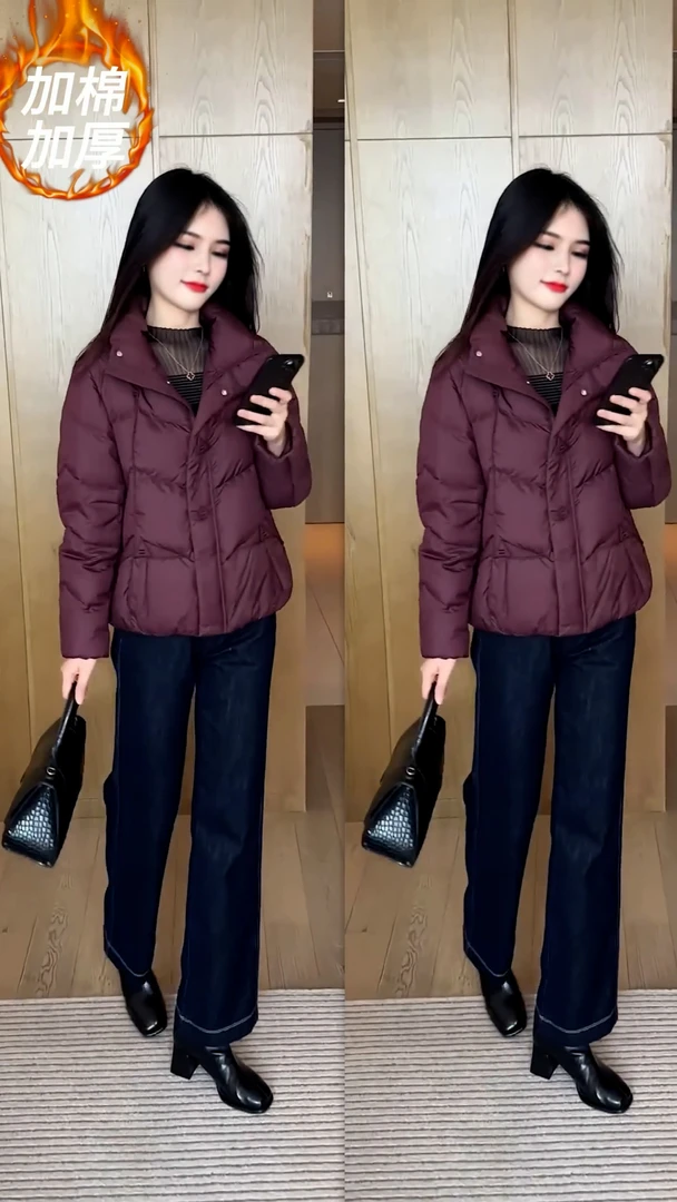 短款棉衣女秋冬款外套2024年新款冬季保暖棉服女士轻薄小棉袄—783