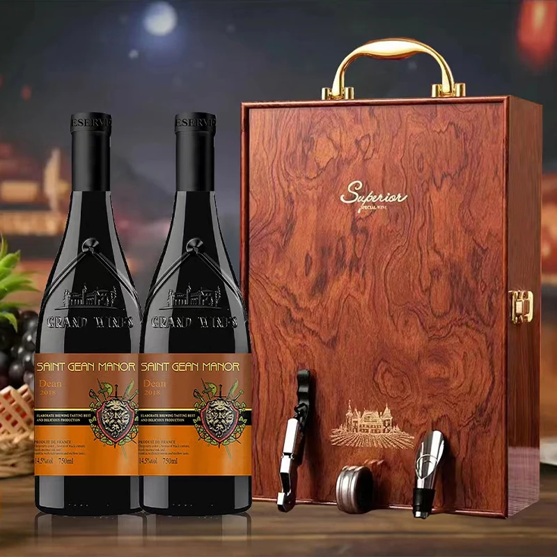 【酒水节】圣格安庄园 迪恩14.5度干红葡萄酒750ml双支木盒