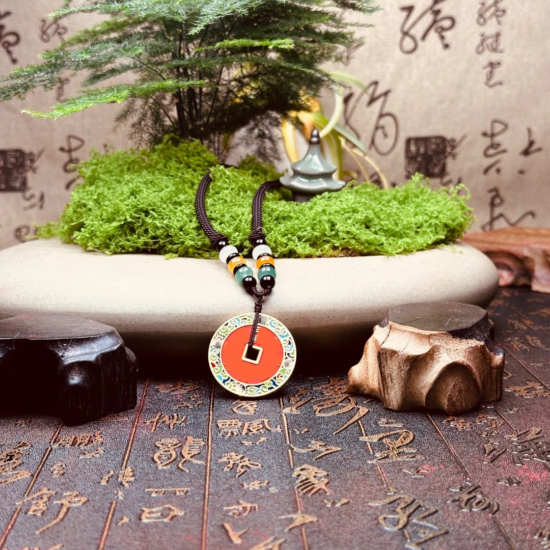 山贵花前【珐琅】纯手工艺挂饰中式传统文化配饰挂绳款