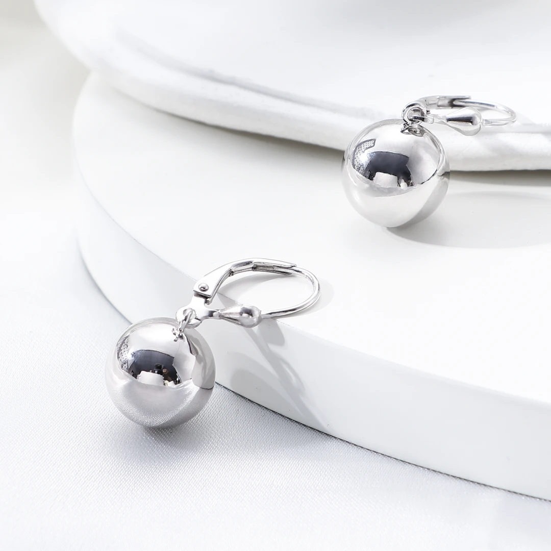 Tender Jinger 925银耳饰 意式极简轻奢银球耳扣时尚银耳饰
