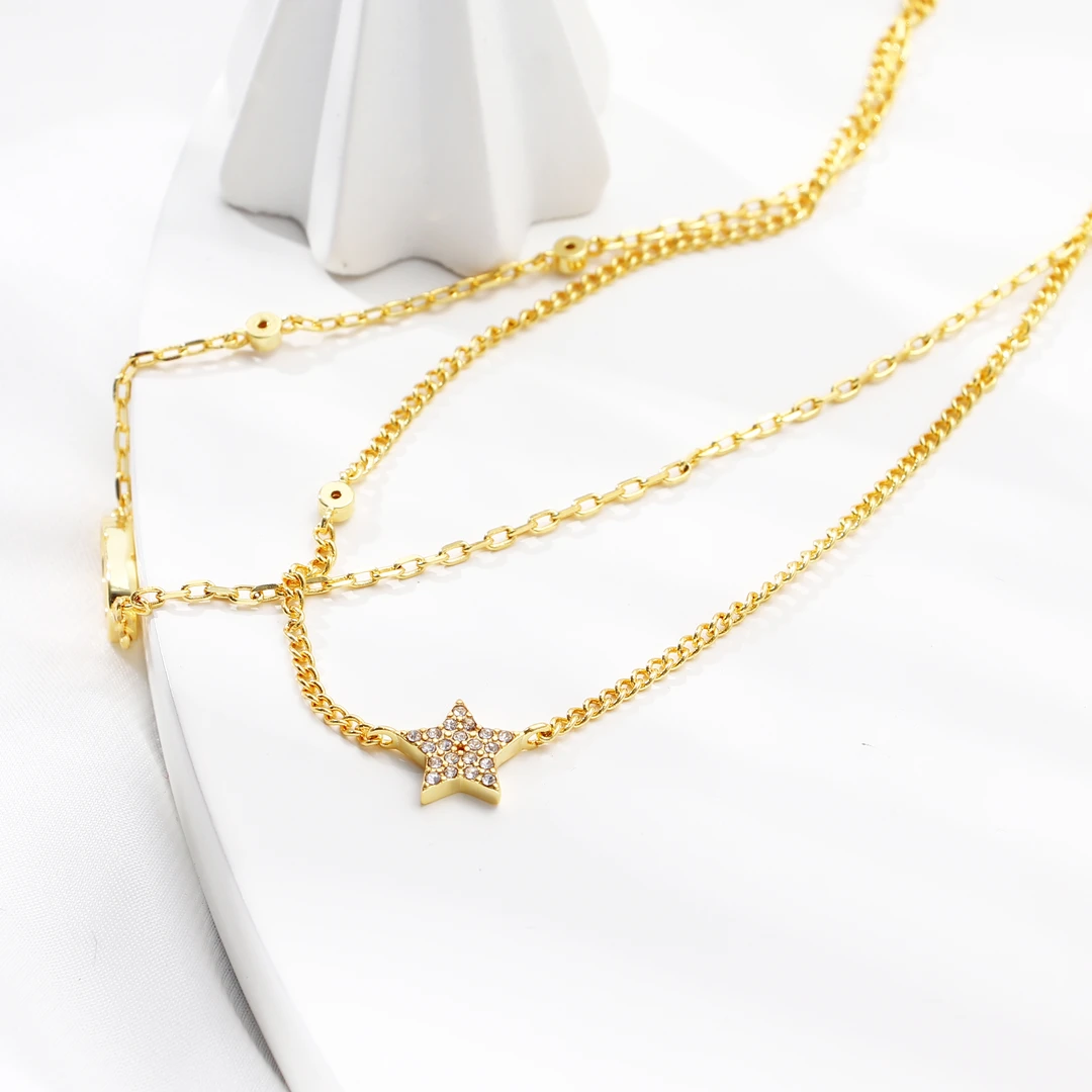 Tender Jinger 铜合金吊坠 C星星项链经典百搭