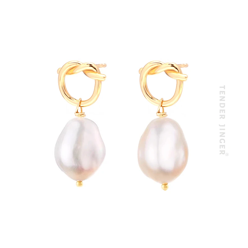 Tender Jinger 925银耳饰 巴洛丝带耳饰手工轻奢特殊异形简约设计