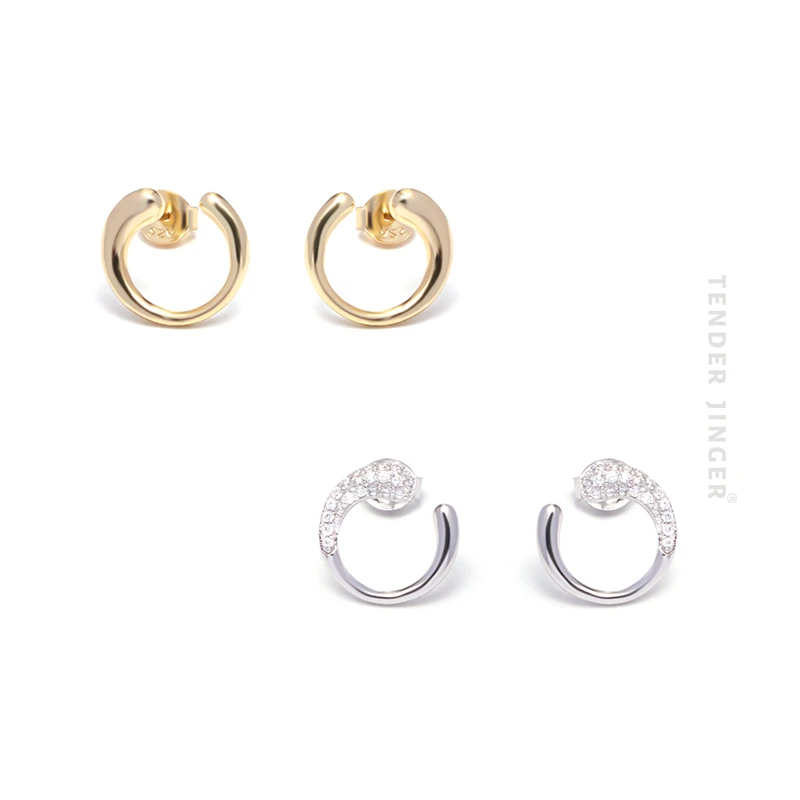 Tender Jinger 925银耳饰 灵.（ling）耳饰百搭时尚简约高级耳钉