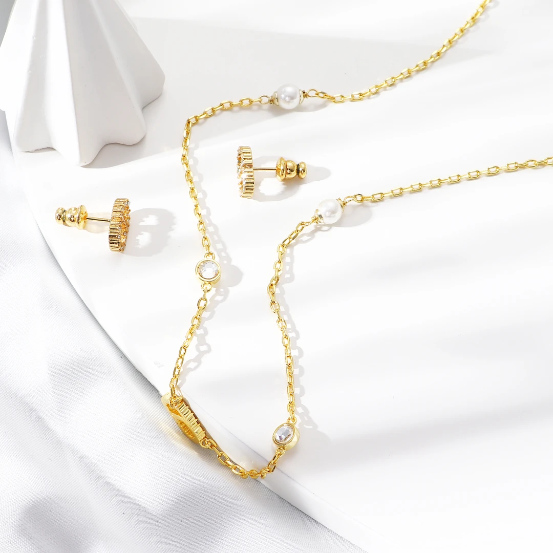 Tender Jinger 铜合金耳饰 满天星精致系列耳饰手链项链百搭DE