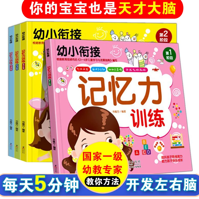 幼小衔接：记忆力训练幼儿益智书逻辑力专注力记忆力综合训练N