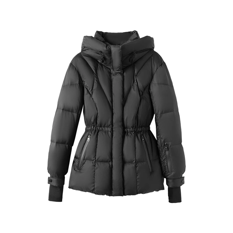 90白鹅绒羽绒服女士冬季外套2024年新款加厚修身气质收腰外套