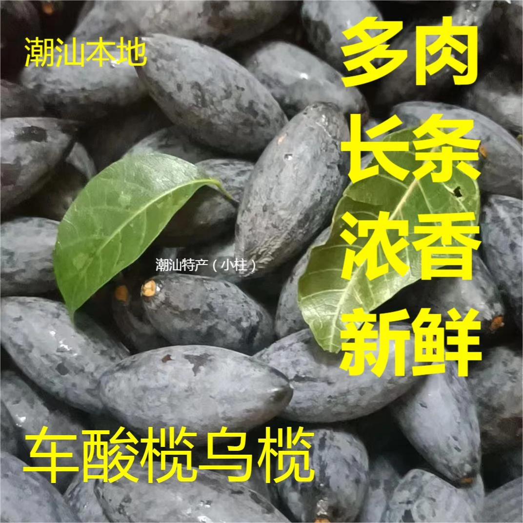 潮汕本地乌榄，车酸榄黑橄榄油榄，长条浓香（生的，要自己冲煮）1斤