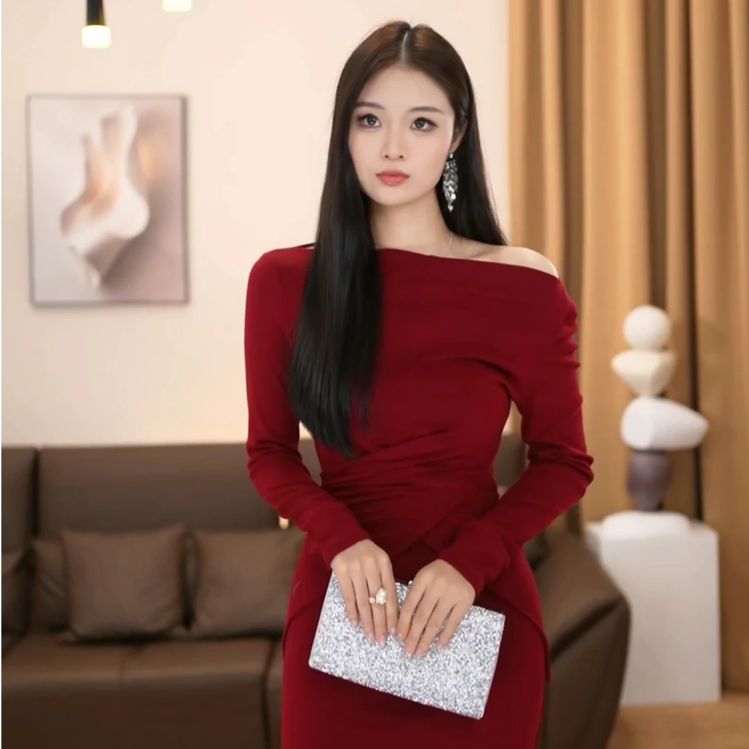 【爱笑】万人迷 春季新款战袍法式优雅显瘦连衣裙-SW0250