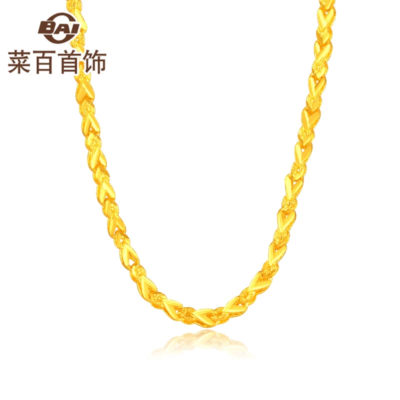 菜百首饰 黄金美妆项链 足金时尚经典百搭造型美妆项链女士项链