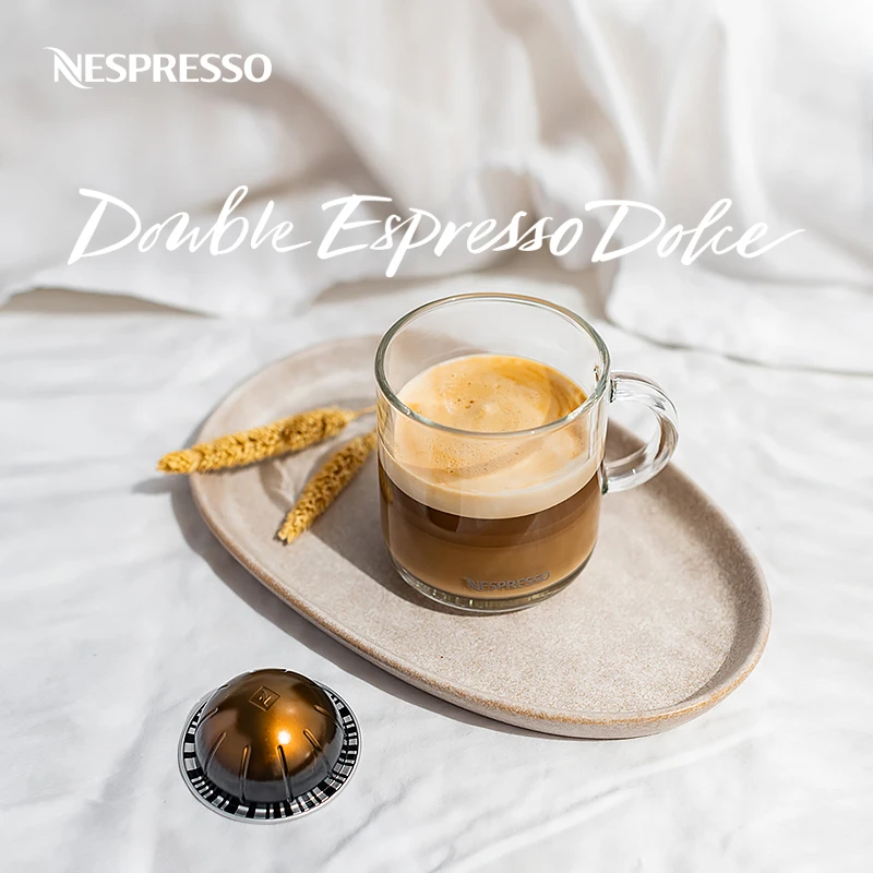NESPRESSO/奈斯派索Vertuo系列甜美双份胶囊咖啡瑞士原装进口浓醇