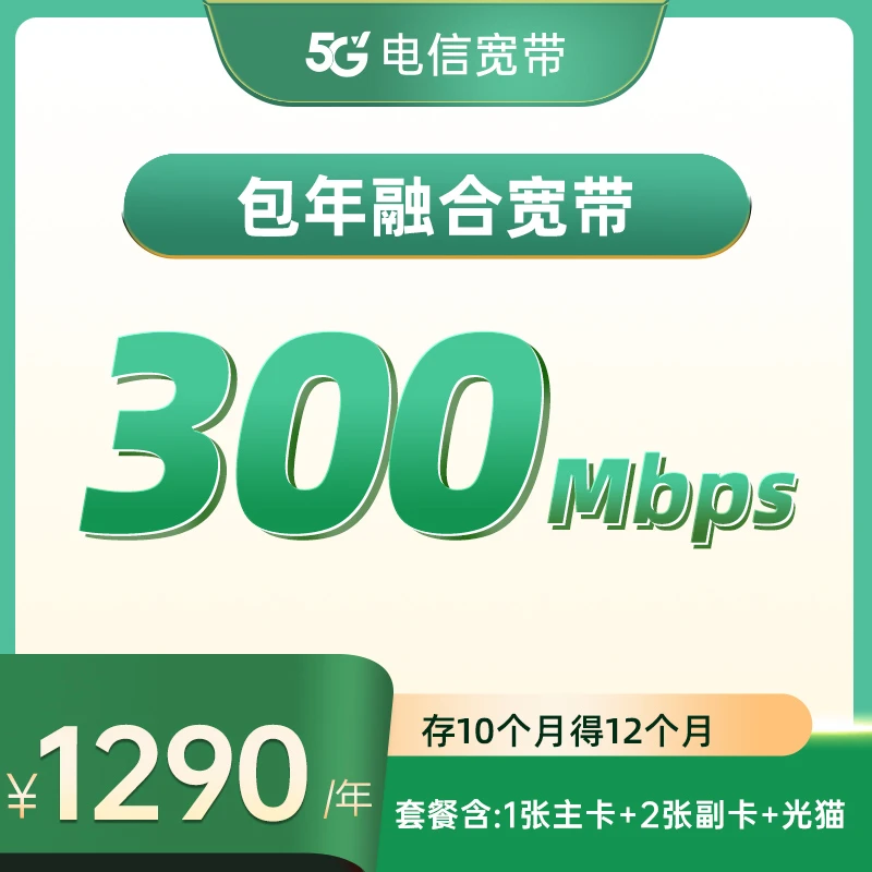 CHINA TELECOM/中国电信广州/1290元起/年/上门安装/宽带套餐办理