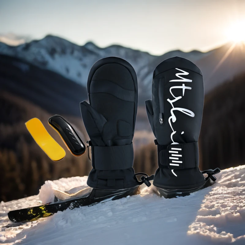 滑雪手套保暖冬季内置护腕男士新款滑雪手套减震单板防水护腕运动