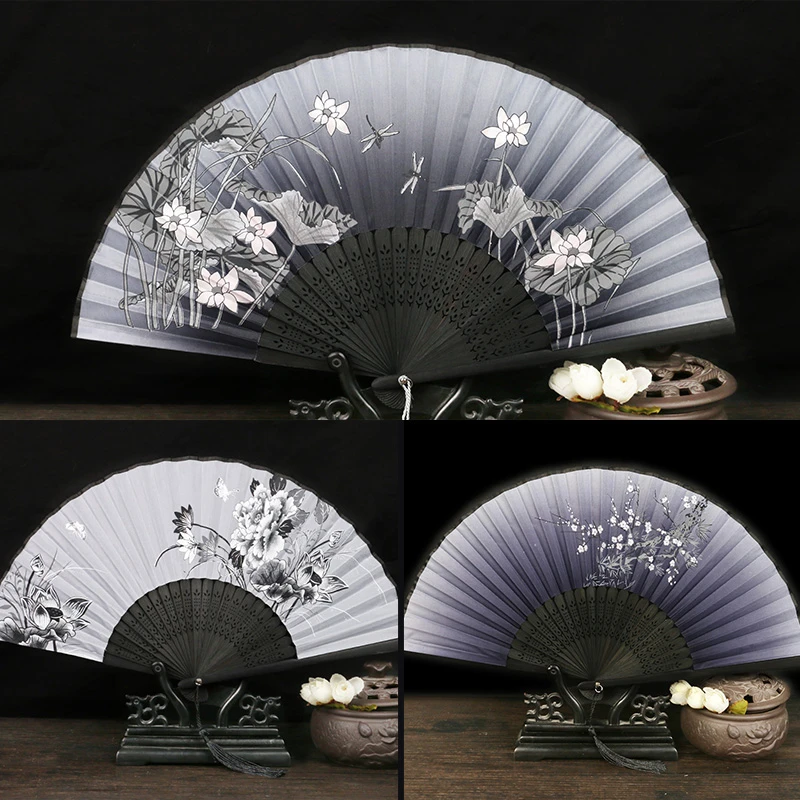 161-P组合-3把古风女士组合小折扇7寸折叠古装汉服旗袍搭配女生用