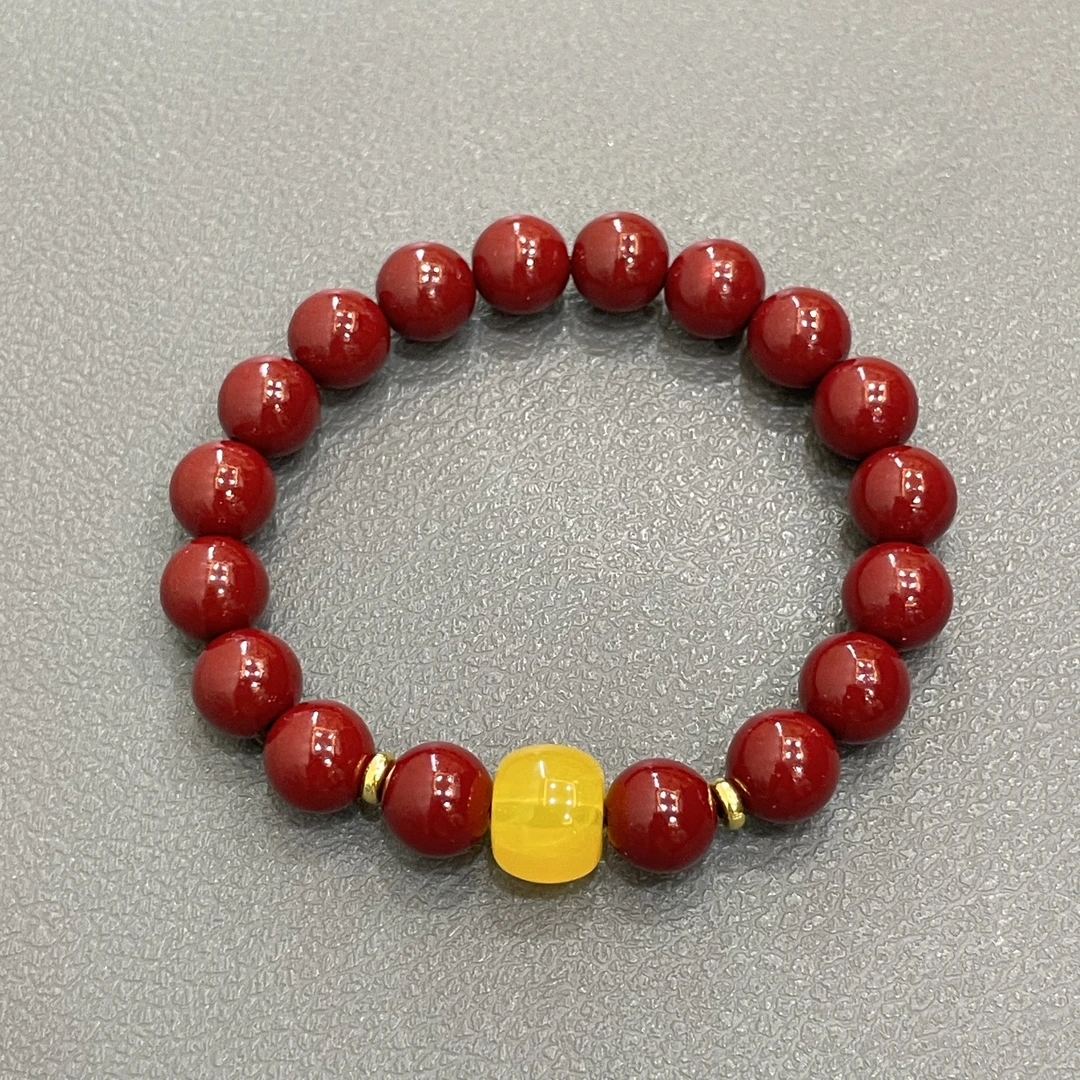 含辰砂工艺品【A101】紫金沙1.0带蜡蜡配珠