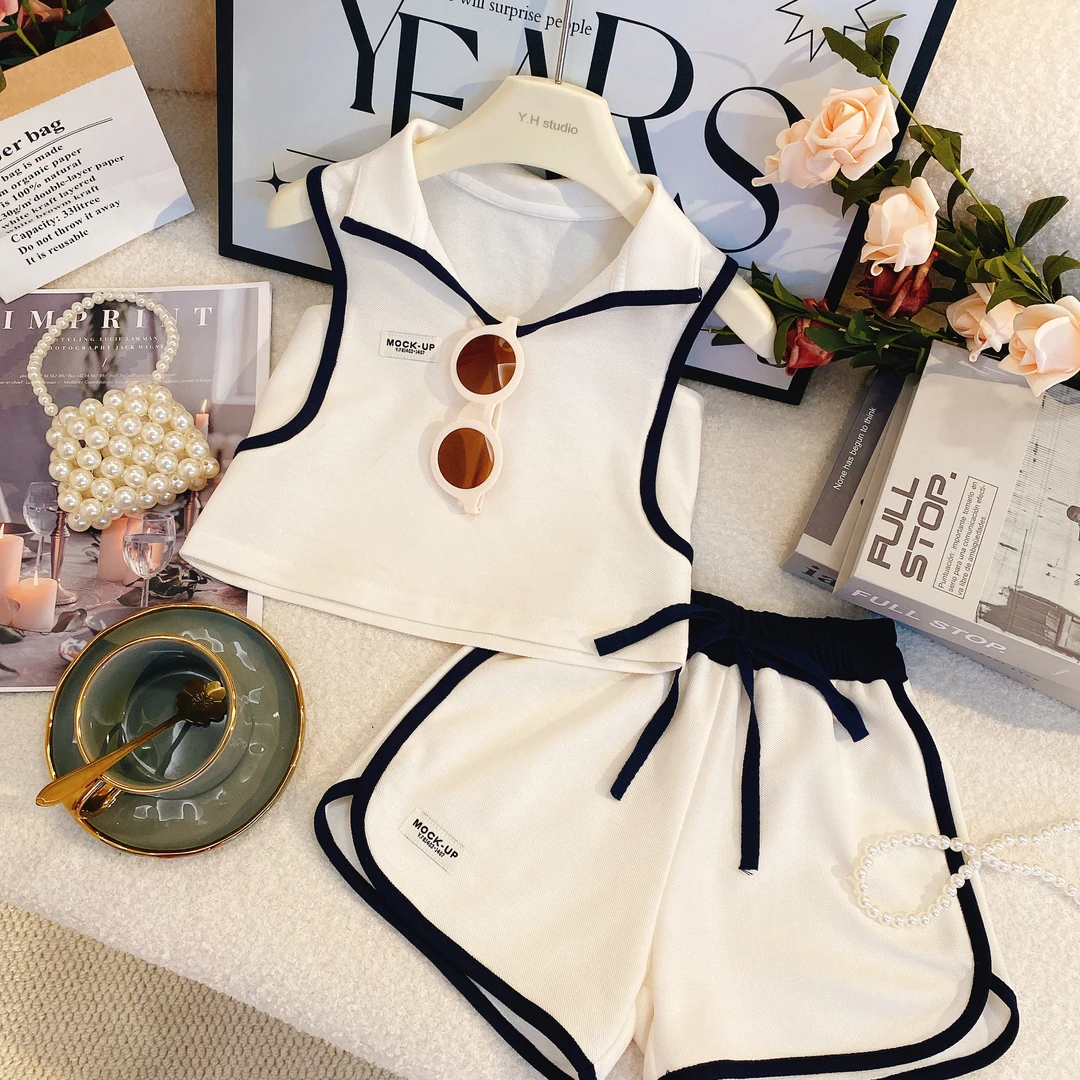 M女童2024新款无袖时髦洋气气质小童好看百搭8363