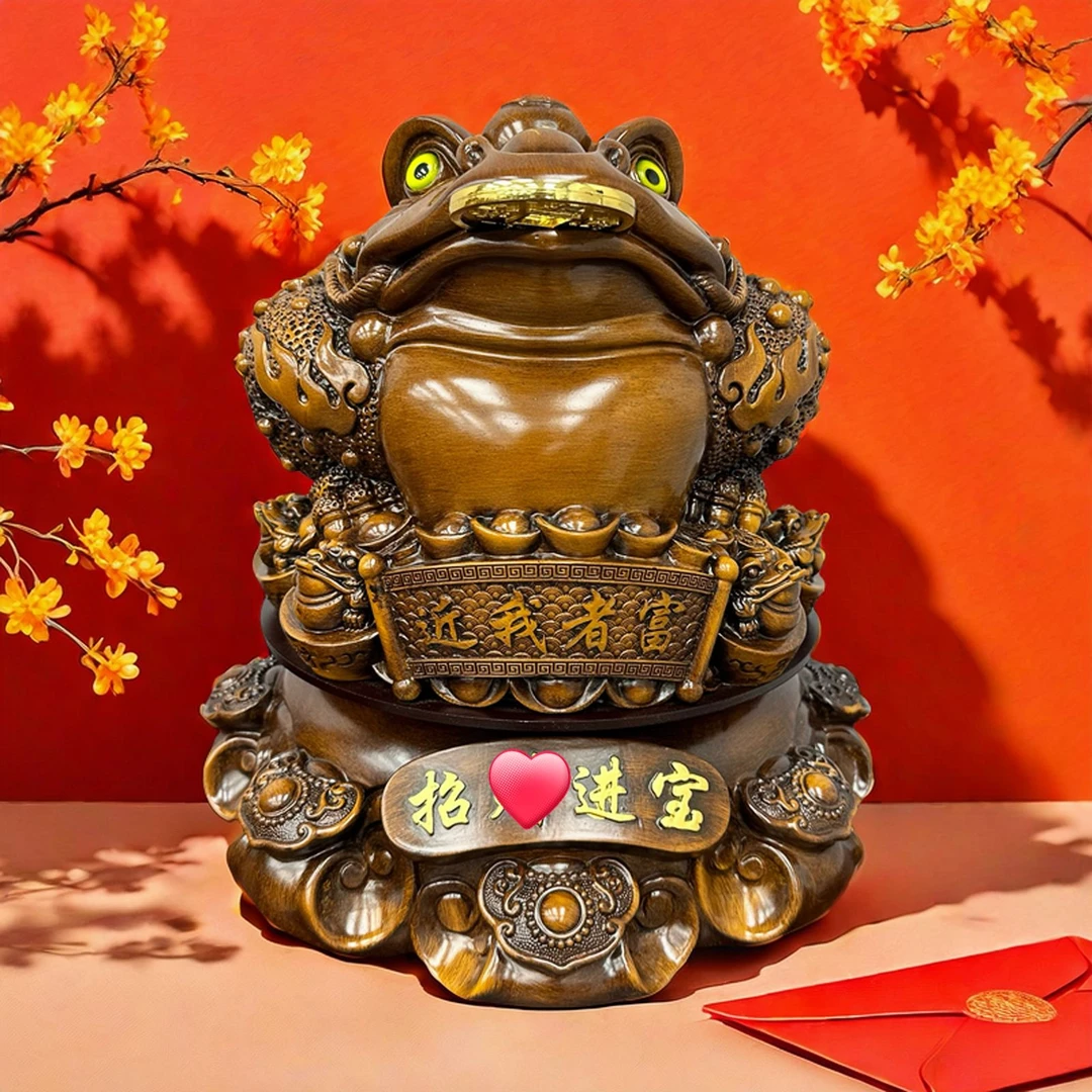 【金蟾】可旋转三足蟾开业中式送礼高档摆件（高30cm）