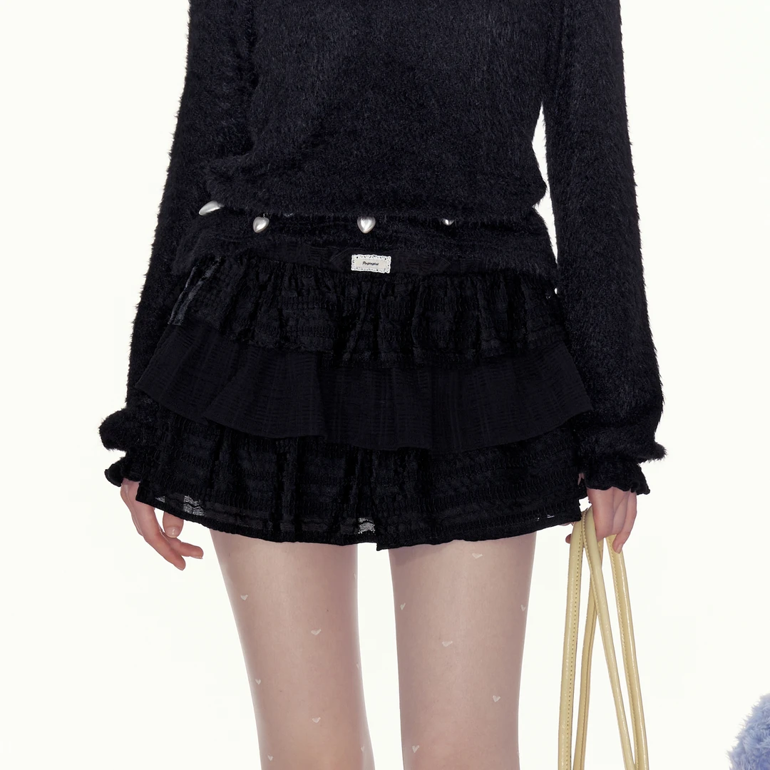 织带蛋糕裙短裙半身裙