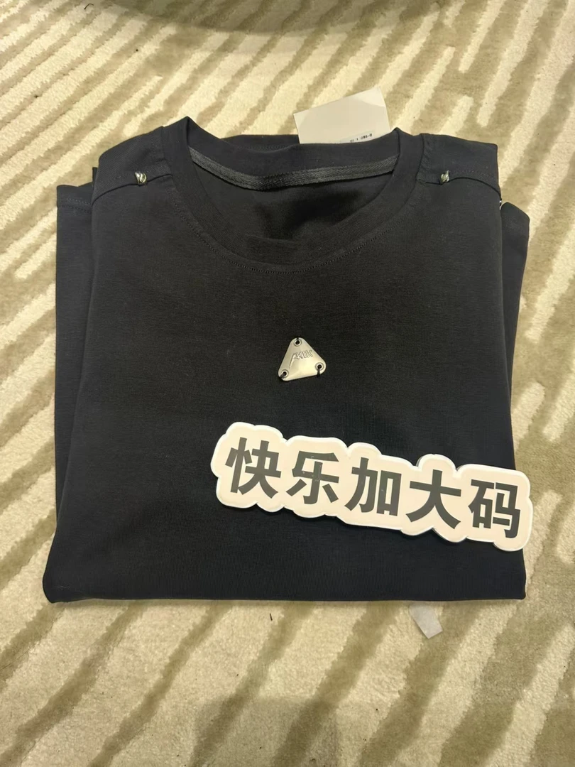 秋冬新款水晶钉珠三角标长袖T恤