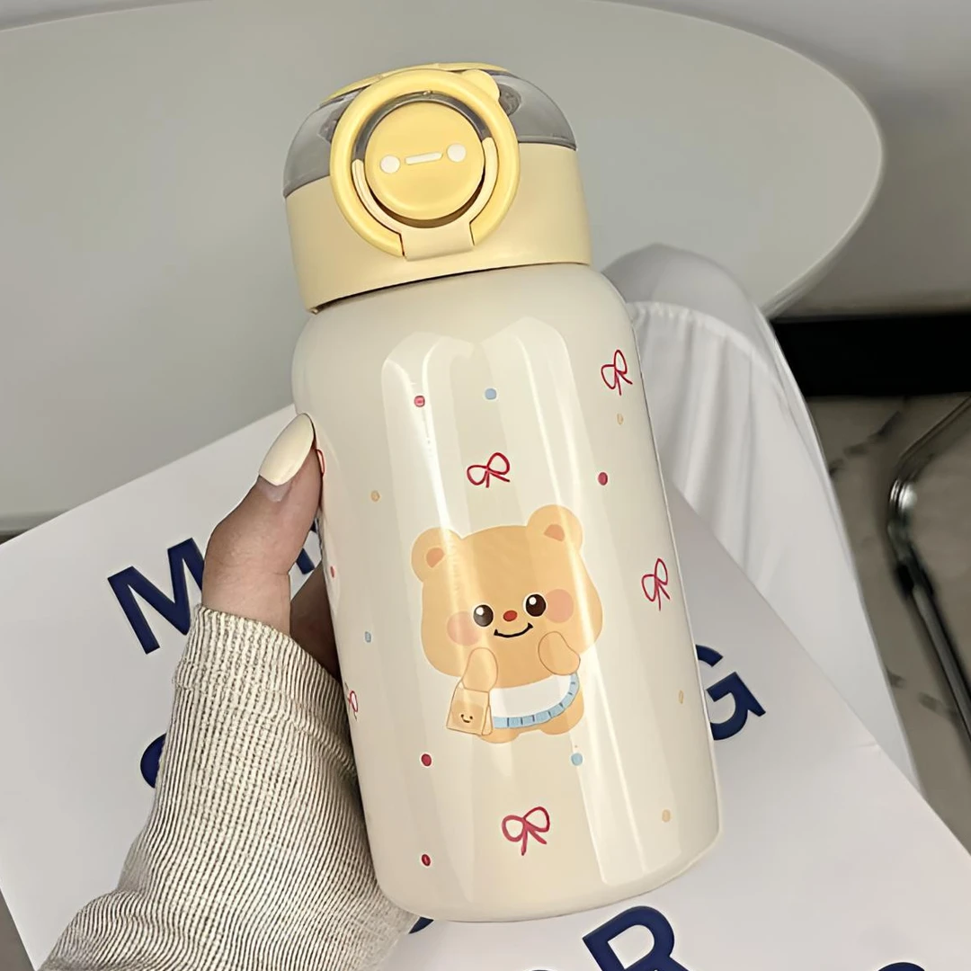 水杯女生可爱高颜值316不锈钢吸管保温杯大容量学生便携防摔杯子