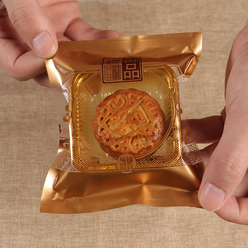 月饼自封袋100g-125g包装袋中秋纯手工月饼冰皮流心月饼机封袋子