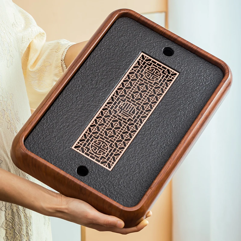 顾竹家用茶盘耐高温不发霉干泡盘小型两用茶托盘主茶台家庭茶具