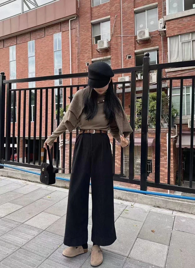 【成功姐姐】秋冬050加厚呢子腰带款西装裤023