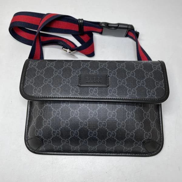 95新 GUCCI/古驰 范大范Gucci 黑老花腰包/4063 8464