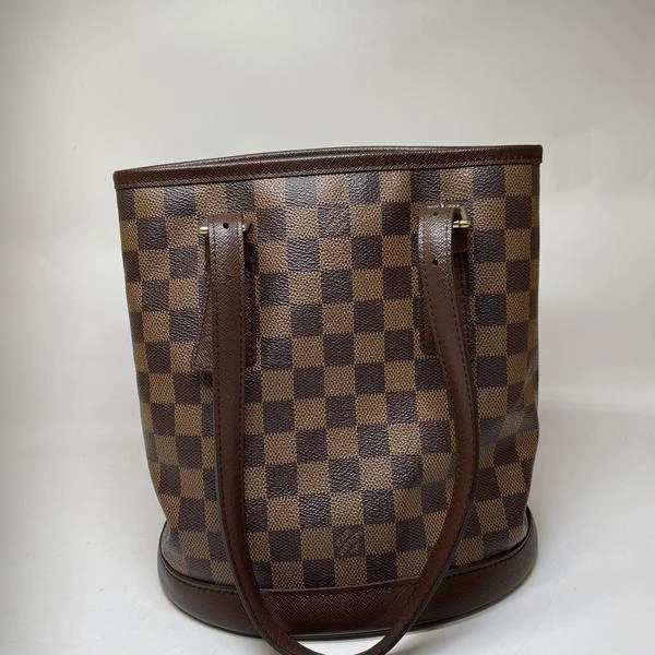 95新 LouisVuitton/路易威登 范大范Lv中古棋盘格水桶/1225 7827