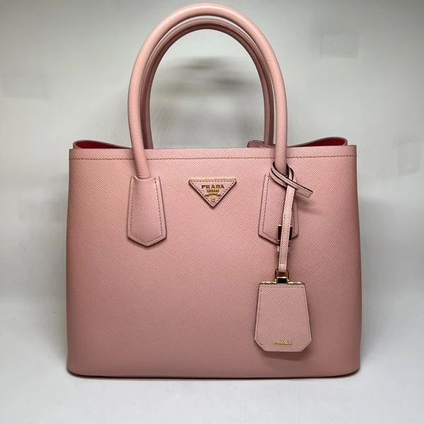 95新 Prada/普拉达 范大范普拉达double粉色托特/6597 5838