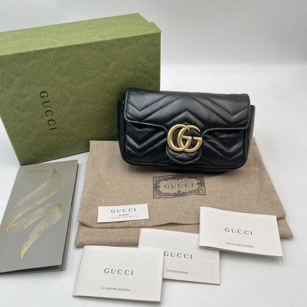 范大范Gucci古驰马蒙supermini包黑金/1916 6156