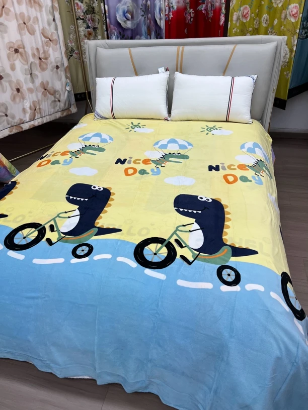 绒布块（恐龙）尺寸2X2.5米多功能奶绒柔软亲肤舒适