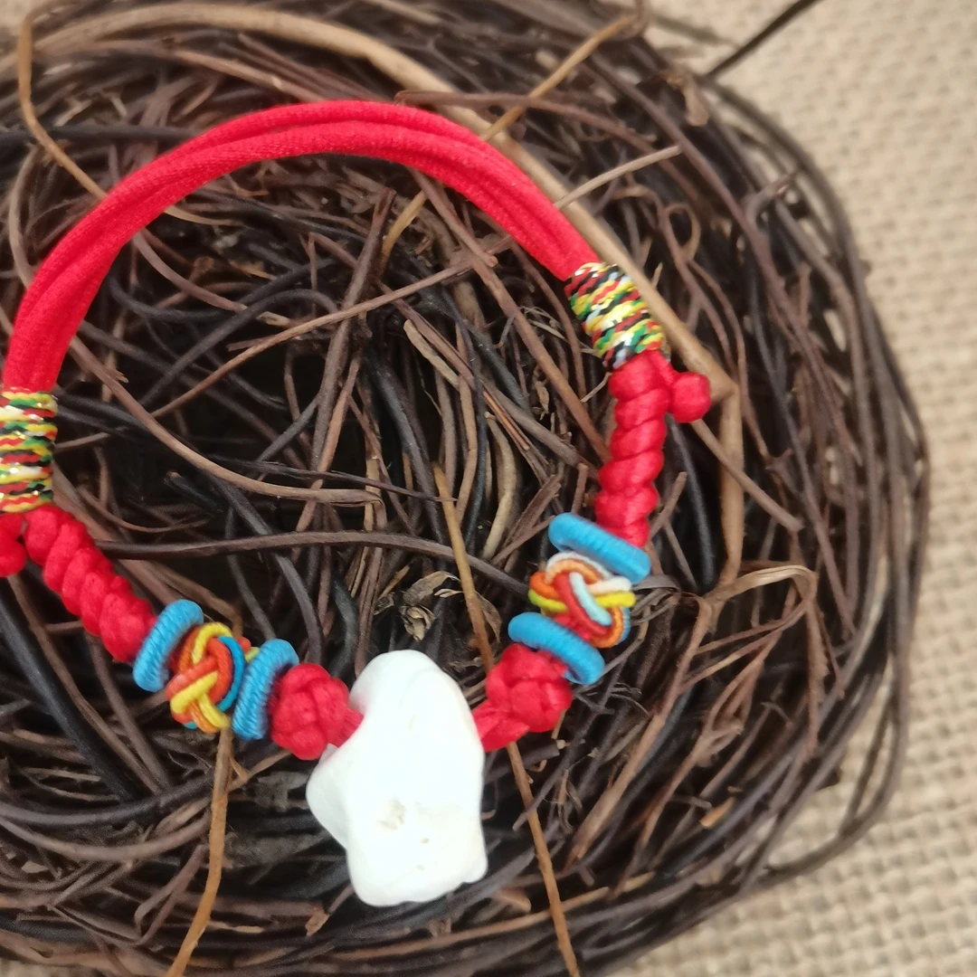 非金属布艺手链婴幼儿童男女宝宝满月周岁猪精骨压惊桃木防惊吓