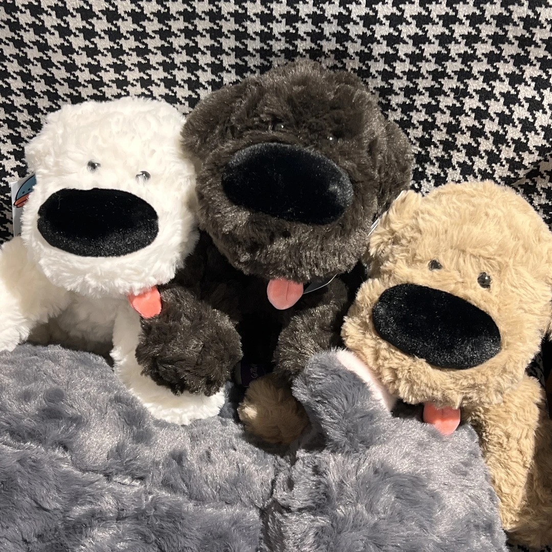 波波娃联名吃盐的鱼仿真大鼻子小狗可爱超软儿童毛绒玩具玩偶