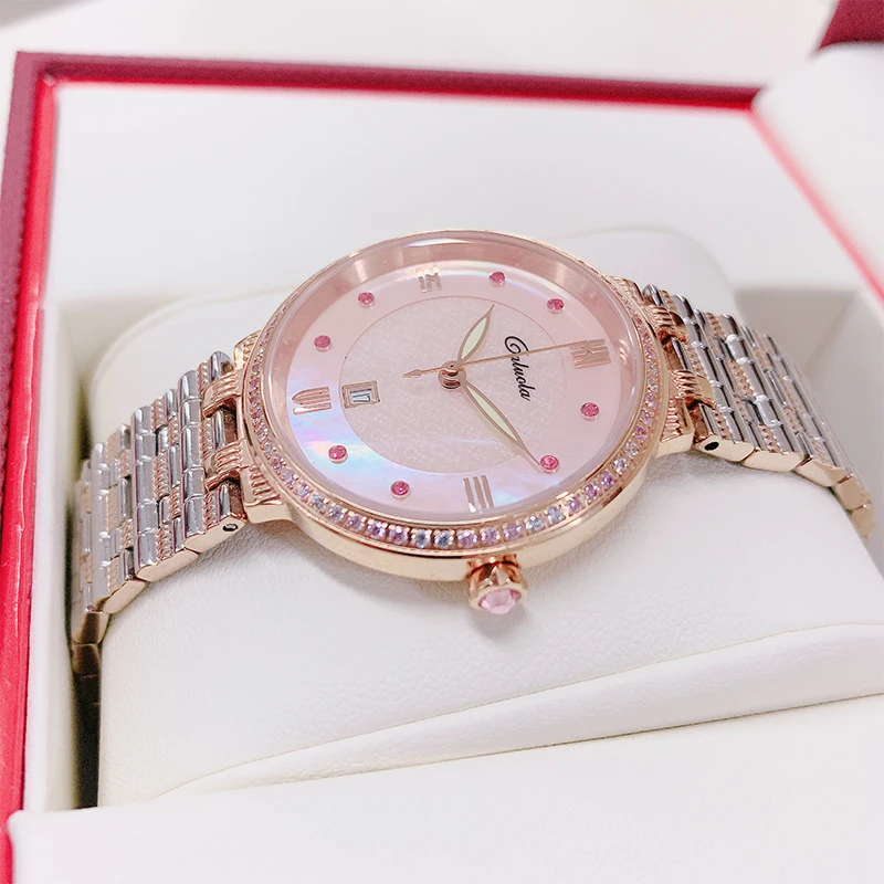 卡罗莱正品品牌女士手表镶钻时尚防水手表女简约气质官方新款潮流