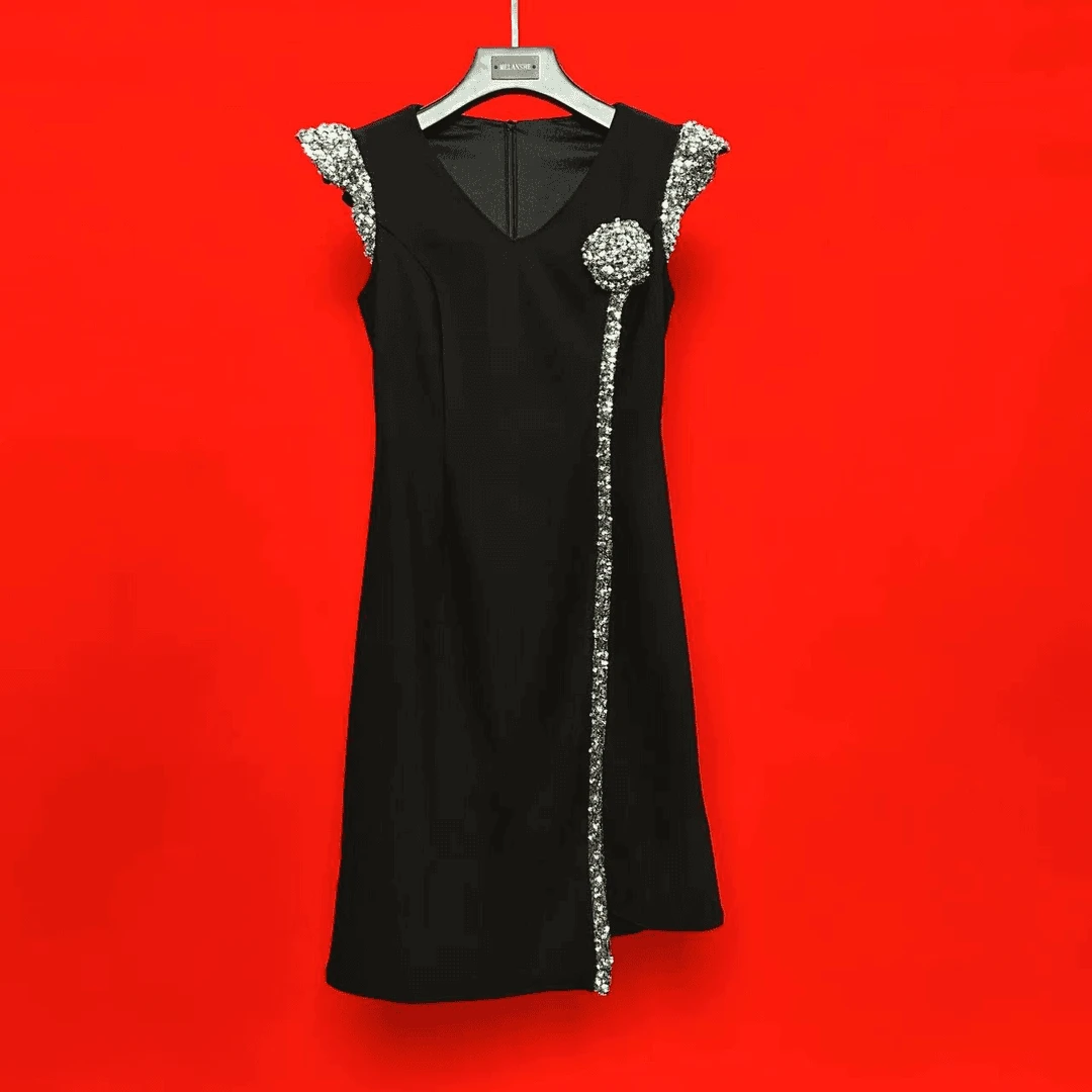 女装连衣裙轻奢女款礼服气质时尚女士黑色