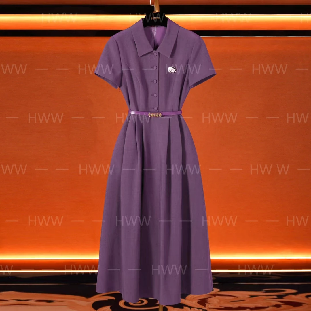 HWW轻奢设计师女装连衣裙优雅气质修身时尚收腰连衣裙DHZRR402728