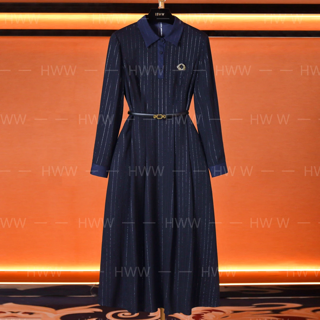 HWW轻奢设计师女装连衣裙优雅气质修身时尚收腰连衣裙DHZRR403840