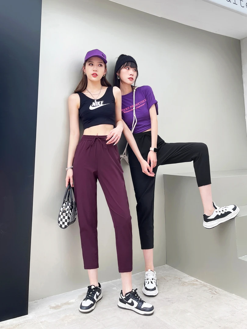 冰茶本草7A养肤裤#锦纶梭织面料运动速干裤24009