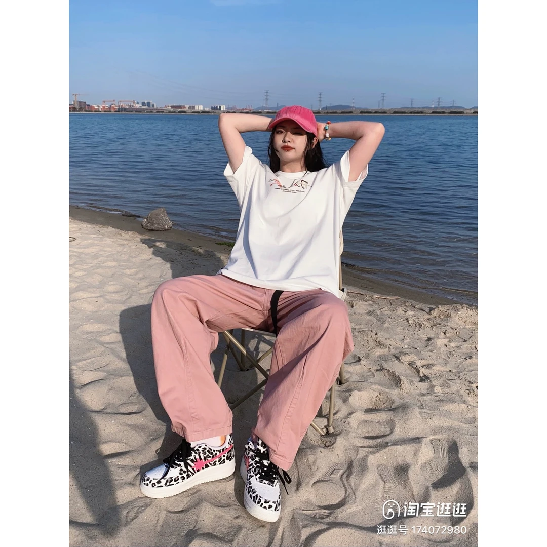 夏季新款圆领印花短袖棉T恤上衣百搭宽松潮休闲透气半袖潮流显瘦