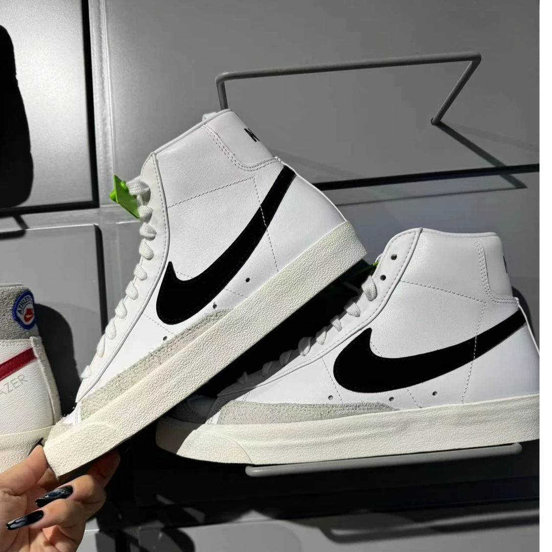 NIKE/耐克NIKE 耐克biazar 77复古厚底增高 板鞋 白黑色