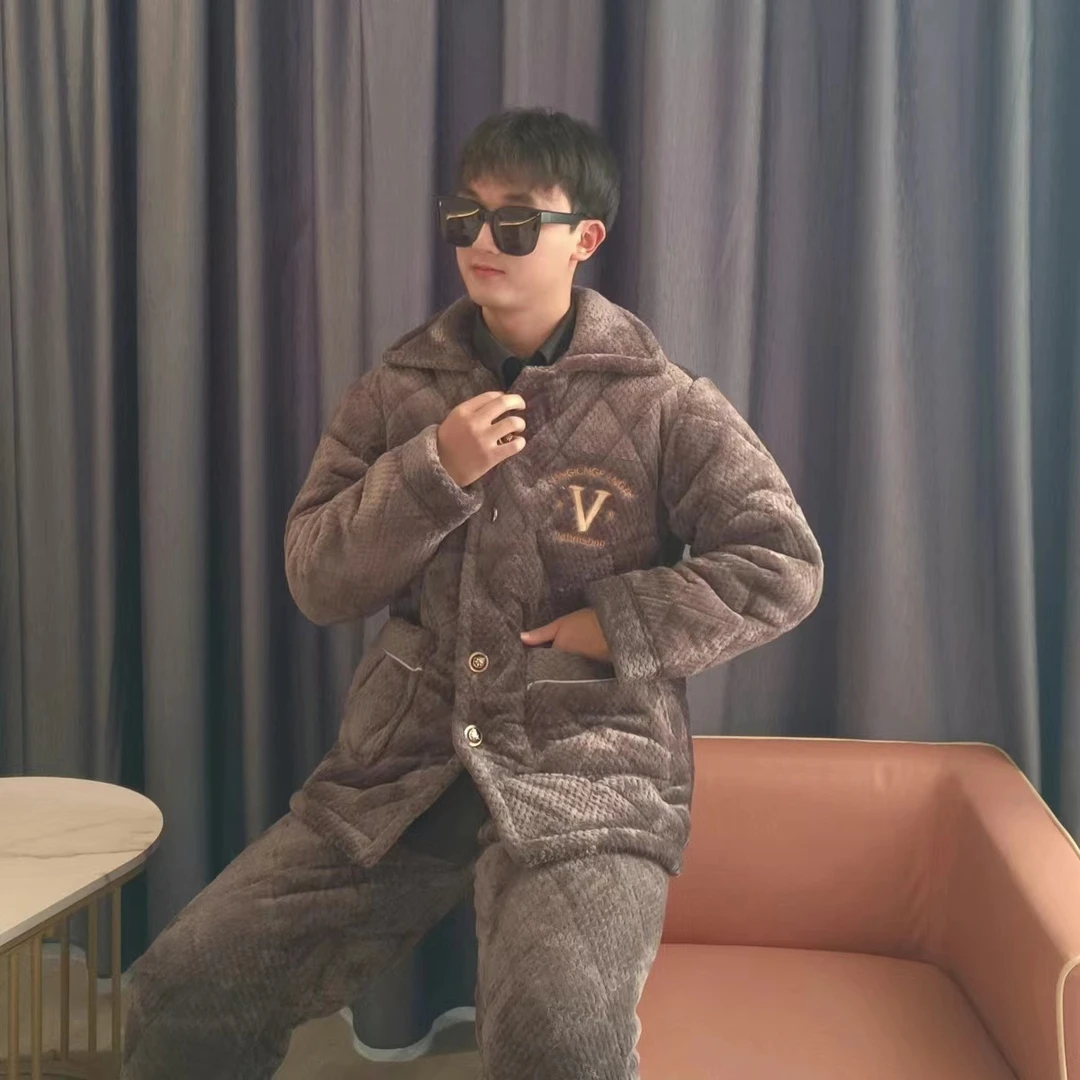 冬季新款男装睡衣家居服