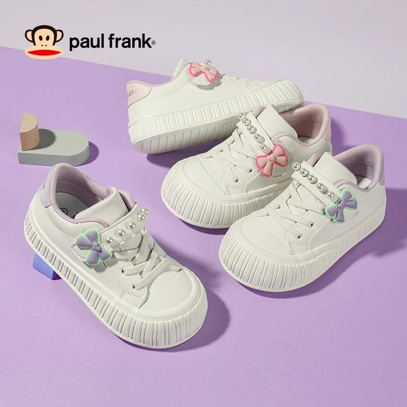 大嘴猴女童鞋子2024秋季新款儿童百搭休闲板鞋女孩户外运动宝宝鞋